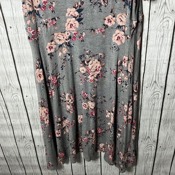 Grey Floral Jersey Cold Shoulder Mini Dress size 3 - Picture 11 of 14